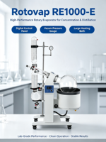 Rotovap professionnel VIKERI RE1000-E 10L en acier inoxydable 316L à échelle pilote pour la distillation en recherche chimique et pharmaceutique OEM