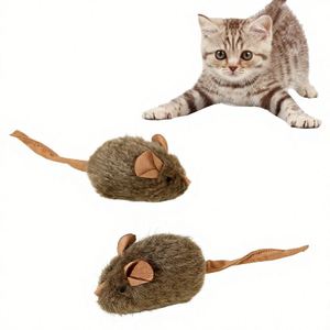 Jouet à mâcher pour chats en peluche réaliste avec son d'induction automatique intelligent et couineur - Écologique et auto-entretenant - Product Image 1