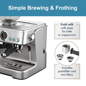 PANCERKA <b>Portable</b> Stainless Steel Multifunctional Espresso <b>Coffee</b> <b>Maker</b> 1500W 20Bar ULKA Italian High Household - Product Image 4