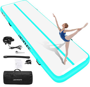 Tapis de gymnastique gonflable avec logo personnalisé Tapis d'entraînement en PVC de 10cm d'épaisseur disponible en longueurs de 3m <span class=keywords><strong>4m</strong></span> 6m pour une utilisation en salle de sport - Product Image 2
