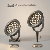 Projecteur LED extérieur étanche IP65 1500 lumens, projecteur au sol pour l'aménagement paysager de jardin, éclairage d'arbres de cour