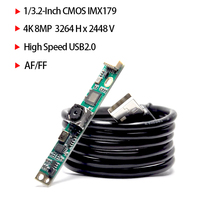 Modules de caméra USB MIPI Full HD 1080P 8MP personnalisés avec capteur d'image CMOS IMX179, autofocus, module industriel grand-angle pour reconnaissance faciale