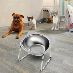 Mangkuk anjing yang ditinggikan tahan dek berdiri dengan baja tahan karat mangkuk anjing makanan dan air piring berjemur untuk anjing kecil besar - Product Image 6