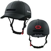 Casque de vélo de ville et de montagne électrique haut de gamme avec visière, feu arrière LED rechargeable, motif personnalisé PC+EPS