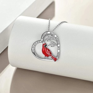 FCJ creativo a forma di cuore cardinale bella collana con ciondolo squisita accessori commemorativi per feste gioielli regalo per feste