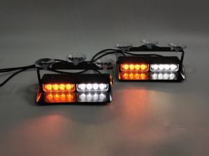 Feux de détresse à LED pour <span class=keywords><strong>pare</strong></span>-<span class=keywords><strong>brise</strong></span> avant de voiture et camion, double couleur, 16 LED universelles 12-24V avec 26 motifs de clignotement disponibles - Product Image 6