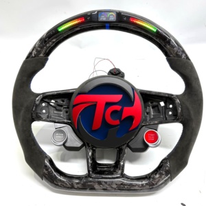 พวงมาลัย VW GTI แบบเปลี่ยนตรงรุ่น สำหรับ Golf MK7 Sagitar Sportsvan Teramont <span class=keywords><strong>Scirocco</strong></span> B8 คาร์บอนฟอร์จ - Product Image 1