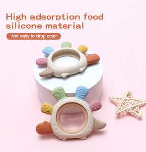 Mordedores de silicona para bebés de madera con forma de dibujos animados personalizados, juguetes de dentición de silicona sin BPA para bebés de 0 a 12 meses - Product Image 4