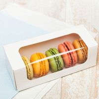 Boîtes d'emballage en papier personnalisées avec logo, écologiques, de qualité alimentaire, pliables, pour gâteaux, aliments, biscuits, pain, pâtisserie, beignets, macarons