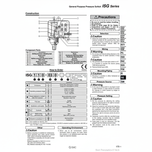 Interruptor de presión de uso general de SMC Pneumatics - Product Image 1