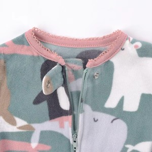 Mameluco de invierno personalizado de fábrica, mono de piel de <span class=keywords><strong>terciopelo</strong></span> a la moda con <span class=keywords><strong>cremallera</strong></span> cálida, Creepers, <span class=keywords><strong>pijama</strong></span> de lana para bebé - Product Image 6