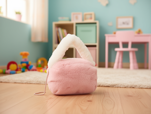 Borsa Quadrata in Peluche Rosa con Manico Morbido, Giocattolo per Bambini 11CM-30CM, Borsa Morbida Unisex in Peluche per Decorazione Sala Giochi - Product Image 2