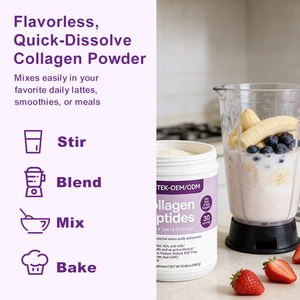 Premium Grade Typ I & III Ungeschmackte, schnell auflösende essentielle Aminosäuren unterstützen hydrolysiertes Kollagen peptid pulver - Product Image 6