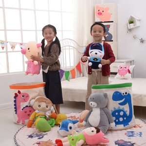 Thêu ba chiều phim hoạt hình động vật mô hình bông vải không thấm nước và có thể gập lại giặt giỏ lưu trữ cản trở - Product Image 5