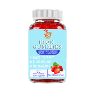 OEM ODM Vegan Iron <b>Gummies</b> with Vitamin B12 <b>Biotin</b> Natural Strawberry Flavor Promote Blood Health Dietary Supplements <b>Gummies</b> - Product Image 1
