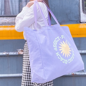 Hot WholeSale Eco-friendly High Quality Custom Large Capacity <b>Canvas</b> Cotton TOTE Shopping Bags With Logo - Product Image 4