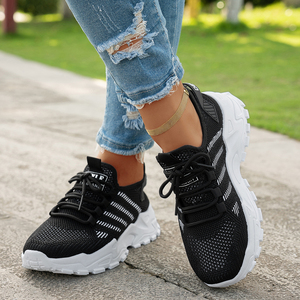 <span class=keywords><strong>Scarpe</strong></span> da <span class=keywords><strong>Donna</strong></span> Sportive Casual per Signore Stile Passeggio <span class=keywords><strong>Scarpe</strong></span> alla Moda con Tomaia in Maglia Allacciatura Traspirante Estive Taglie Grandi fino al <span class=keywords><strong>43</strong></span> - Product Image 2