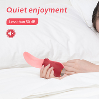 Realistischer Leckender Zungen-Vibrator in Rosenform Tragbarer Klitoris- und Brustwarzen-Stimulator IPX7 Wasserdicht 12 Frequenzmodi USB