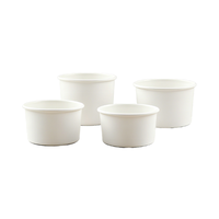 Bols à salade personnalisables en papier kraft à paroi simple, imprimés en sérigraphie, de la marque King Garden - Différentes tailles (500 ml à 1500 ml)