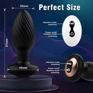Wireless Remote Control Male Vibrating Prostate Massager Rotating Anal <b>Vibrator</b> Butt <b>Plug</b> Dilator Sex Toy Unisex Colorful Medium - Product Image 4