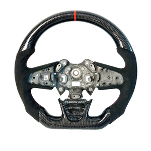 Volant de voiture en fibre de carbone avec LED d'usine en cuir perforé pour Renault <span class=keywords><strong>Megane</strong></span> RS <span class=keywords><strong>Megane</strong></span> 3 <span class=keywords><strong>Megane</strong></span> 4 Matt - Product Image 6