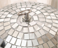 Boule Disco Miroir Suspendue en Verre Argenté, Décoration de Noël, Décoration de Noël, 2cm-100cm