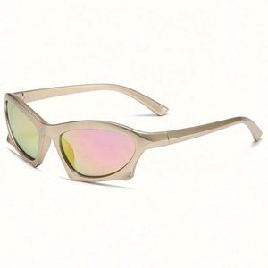 Gafas de Sol Cat Eye Modernas Y2K 2022, Futuristas, Plateadas, Espejo, UV400, para Mujer, Moradas, Grises, Mercurio, Doradas, para Ciclismo - Product Image 4