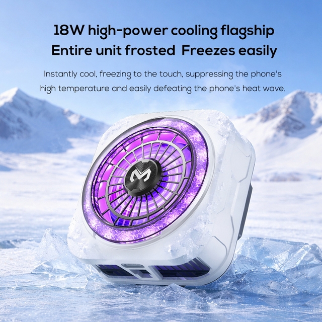 MEMO CX21 High Power 18W Magnetic Phone Cooler with Back Clip Semiconductor Ice Cooling Radiator for Mobile Gaming