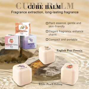 Balsamo Profumato Solido Biologico Portatile 8g, Deodorante al Sale Marino e Salvia, Fragranza Femminile a Lunga Durata e Copertura Odori Corporei, Etichetta Privata - Product Image 1