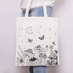 Bolsa de Compras Promocional Personalizada, Reciclable y Reutilizable, de Lona de Algodón, con Doble Asa, Cierre de Cremallera y Bolsillo, Color Natural - Product Image 1