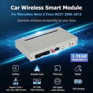 Décodeur de rétrofit sans fil CarPlay et Android Auto pour Mercedes-Benz Classe <span class=keywords><strong>S</strong></span> W221 (2006-2012) NTG 3.0/3.5 |   Mise à niveau d'écran OEM - Product Image 6