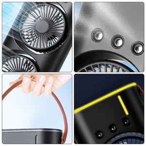 Water Cooling <b>Fan</b> Portable Dual-<b>Head</b> Large Capacity Minimalist Stylish Durable Colling <b>Fan</b> for Indoor - Product Image 4