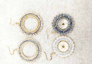 Nouvelles boucles d'oreilles pendantes au design orné de disques, en coquillages Miyuki, tissées à la main, accessoires exquis personnalisables - Product Image 2