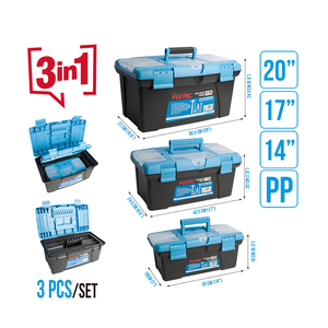 FIXTEC - Caja de Herramientas Resistente al Agua 3 en 1, Caja de Almacenamiento Protectora de Plástico PP para Equipos, FHTB003, Caja de Herramientas Impermeable F - Product Image 3