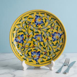 Artisan-Crafted <b>Ceramic</b> Decorative Wall <b>Plate</b> Showcasing Beautiful Hand-Painted Designs for Modern Home Décor and Professional - Product Image 3