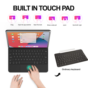 Khuyến Mại T89S Tích Hợp Bảo Vệ Trường Hợp Đối Với <span class=keywords><strong>iPad</strong></span> Bàn Phím Từ Tính Với Touchpad Treo Khung Máy Tính Bảng Bìa - Product Image 6