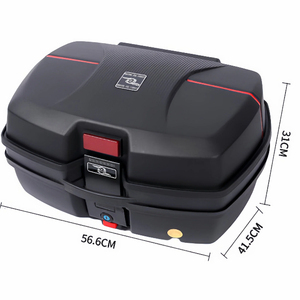 JKGHK Motorcycle Top Box, Touring Helmet Luggage Storage Top Case, For Moped /Scooter Trunk Tour Tail Box, Lockable And Quick-Release System - 47L, Universal Mounting Hardware - View #10