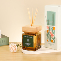 Bouteilles de diffuseur de parfum vides de marque privée carrées de 150 ml, 200 ml, 250 ml, 500 ml, ensemble de bouteilles de diffuseur de parfum fantaisie avec boîte