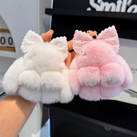 Lindo Peluche Suave de Conejito con Orejas Largas, Lazo de Diamantes de Imitación Brillantes, Caja Sorpresa de Conejitos de Peluche