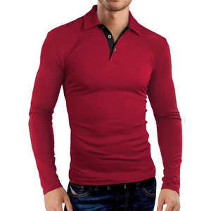 Wholesale Solid Breathable Nonwoven Cotton Jersey Men's <b>Hip</b> Hop Long Sleeve Shirts with Embroidery Logo - Product Image 3