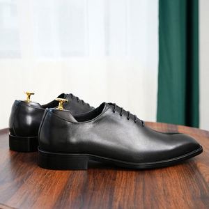 Chaussures mocassins à pampilles confortables et polyvalentes en cuir pleine fleur britannique à motifs rétro italiens pour hommes - Product Image 5
