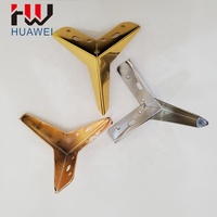 HUAWEI Triangle Metall Sofa beine Verchromte Stütze Gold Möbel teile Möbel Y Beine für Möbel 15 cm