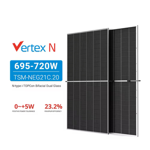 แผงโซลาร์เซลล์แบบสองหน้า Trina <span class=keywords><strong>Vertex</strong></span> N TSM-NEG21C.20 700-720W ของ Trina สำหรับโรงไฟฟ้าพลังงานแสงอาทิตย์ โมโนคริสตัลไลน์ 720W 715W 710W 700W 695W - Product Image 2