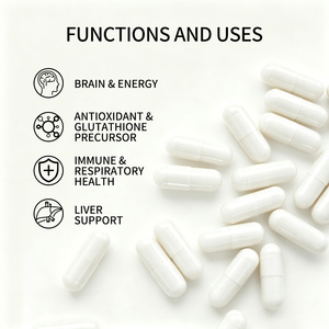 Complément alimentaire végétalien N-Acétyl L-Cystéine (NAC) en capsules, marque privée OEM, pour le soutien antioxydant, usage adulte - Product Image 3