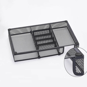 <span class=keywords><strong>Cesta</strong></span> Organizadora de Escritorio de Metal Negro con Malla Metálica para Oficina y Escuela, Organizador de Papelería Combinado - Product Image 2