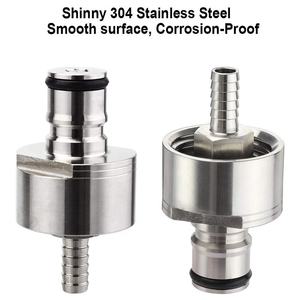 נירוסטה קרבונציה כובע נגד כובע לחץ עם 5/16 "barb כדור barb co2 צימוד פחמתי - Product Image 4