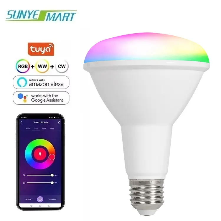 Cheap Sale Tuya Bluetooth Wifi Connect Dimmable RGB Light Bulb 12w E26 E27 Smart Led Bulbs