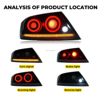 Luz Trasera para Mitsubishi Lancer Evolution EX EVO, Lámpara Trasera JDM 2001-2007, 7ª, 8ª y 9ª Generación, Accesorios para Auto