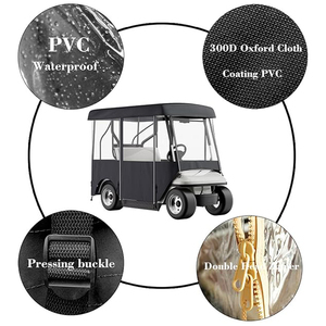 Cubierta Protectora para Carrito de Golf Club Car Evolution Universal, Protección para Todo Clima, 2+2 Asientos, Cubierta para Invierno, Cubierta para Lluvia - Product Image 5