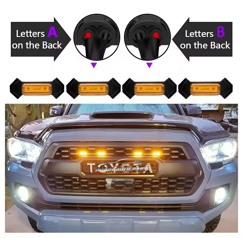 one-stop supplier truck lighting parts grill led light for TOYOTA TACOMA TRD 2016 2017 2018 2019